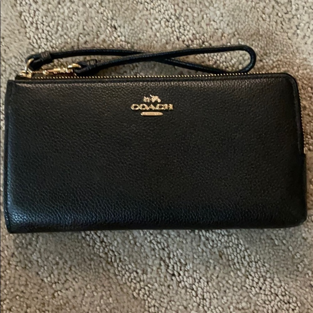 Black coach wristlet
